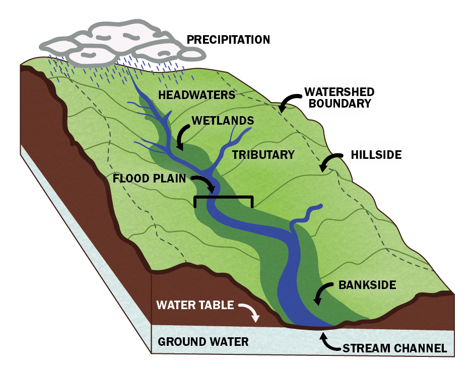 simple watershed diagram